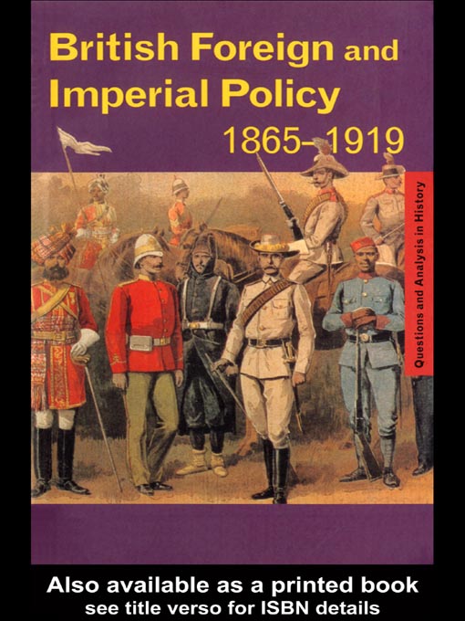 Cover image for British Foreign and Imperial Policy 1865-1919